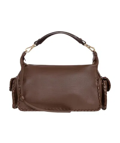Chloé Leather Shoulder Bag In Brown