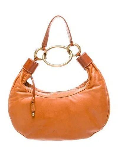 Pre-owned Chloé Leather Shoulder Bag In Burgundy
