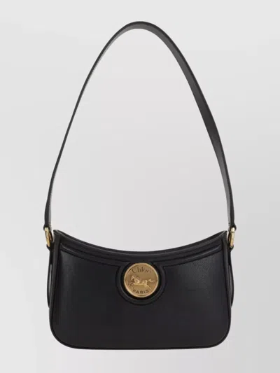 Chloé Leather Shoulder Bag Curved Silhouette