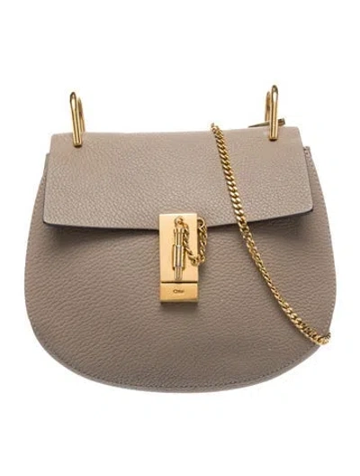 Pre-owned Chloé Leather Shoulder Bag In Gray