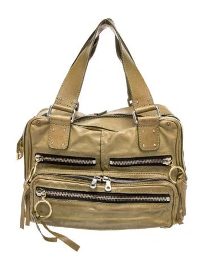 Pre-owned Chloé Leather Shoulder Bag In Green