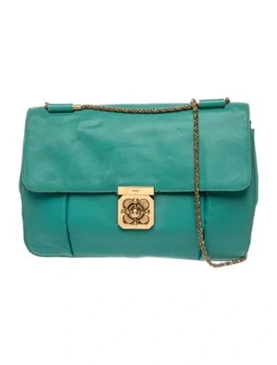 Pre-owned Chloé Leather Shoulder Bag In Green