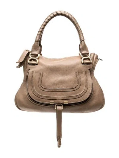 Pre-owned Chloé Leather Shoulder Bag In Neutral