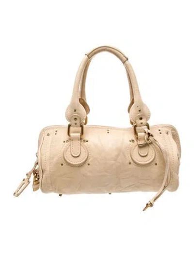 Pre-owned Chloé Leather Shoulder Bag In Neutral