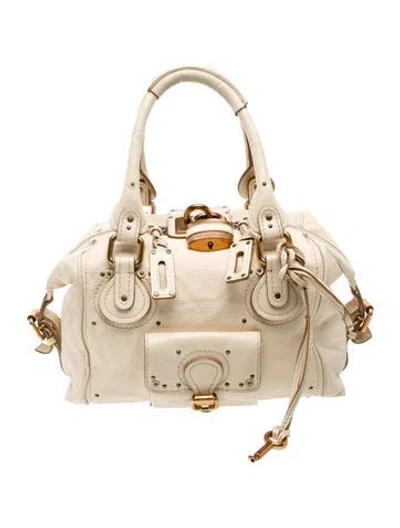 Pre-owned Chloé Leather Shoulder Bag In Neutral