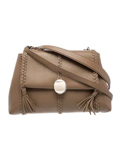 Pre-owned Chloé Leather Shoulder Bag In Neutral