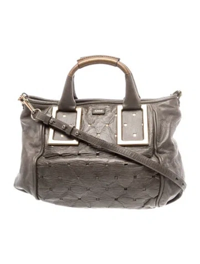 Pre-owned Chloé Leather Shoulder Bag In Neutral