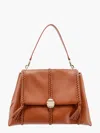 Chloé Leather Shoulder Bag With Engraved Logo