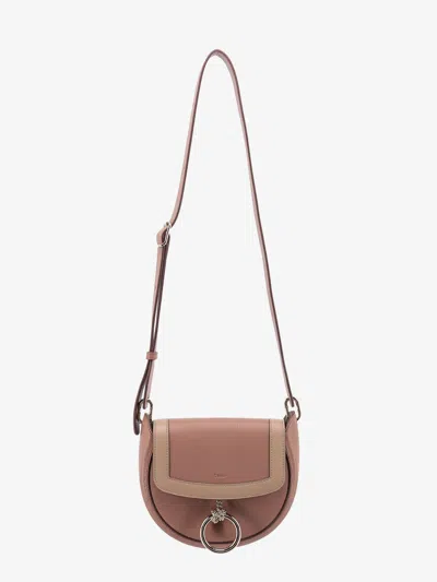 Chloé Leather Shoulder Bag With Metal Ring