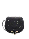 CHLOÉ LEATHER SHOULDER BAG WITH METAL STUDS