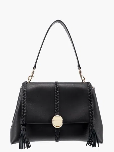 Chloé Leather Shoulder Bag With Tassels