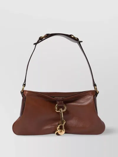 Chloé Leather Shoulder Bags Gold Hardware In Brown