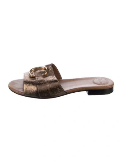 Pre-owned Chloé Leather Slides