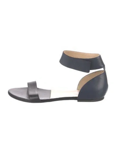 Pre-owned Chloé Leather Slides In Black