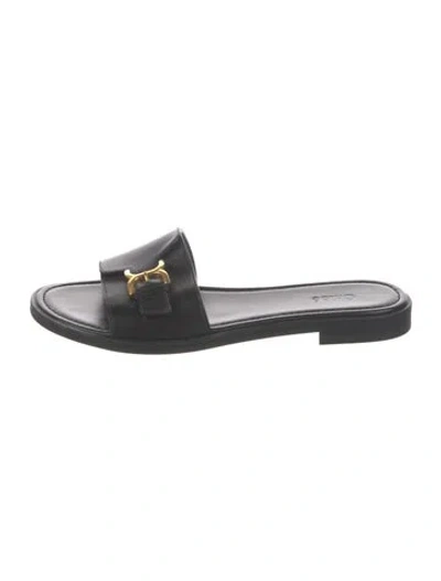Pre-owned Chloé Leather Slides In Black
