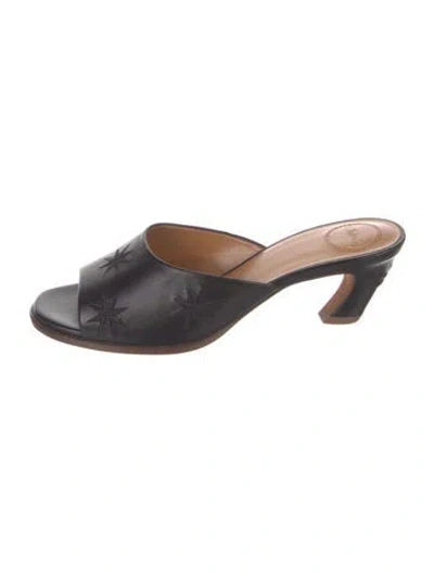 Pre-owned Chloé Leather Slides In Black
