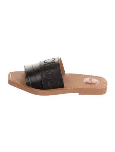 Pre-owned Chloé Leather Slides In Brown