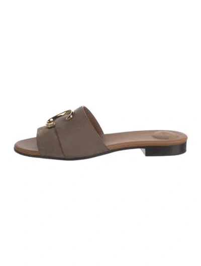 Pre-owned Chloé Leather Slides In Brown