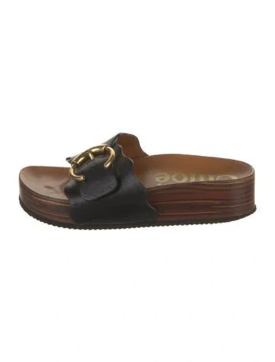 Pre-owned Chloé Leather Slides In Multi