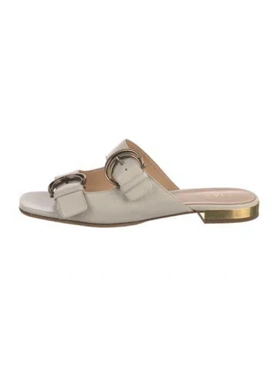 Pre-owned Chloé Leather Slides In Neutral