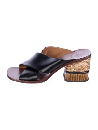 Pre-owned Chloé Leather Slides In Purple
