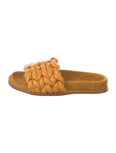Pre-owned Chloé Leather Slides W/ Tags In Orange
