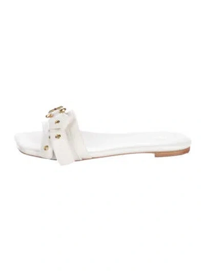 Pre-owned Chloé Leather Slides In White