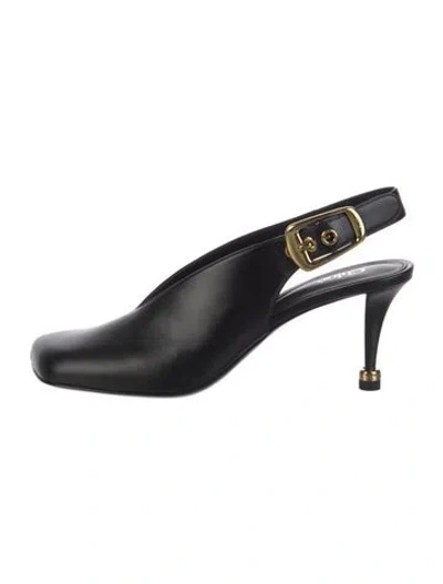 Pre-owned Chloé Leather Slingback Pumps In Black