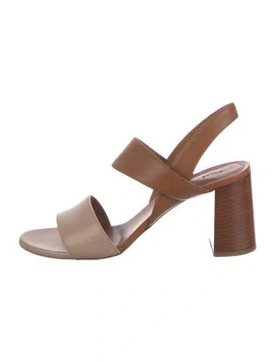 Pre-owned Chloé Leather Slingback Pumps In Neutral