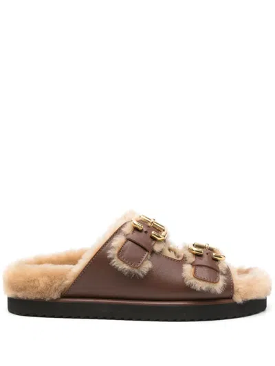 CHLOÉ LEATHER SLIPPERS