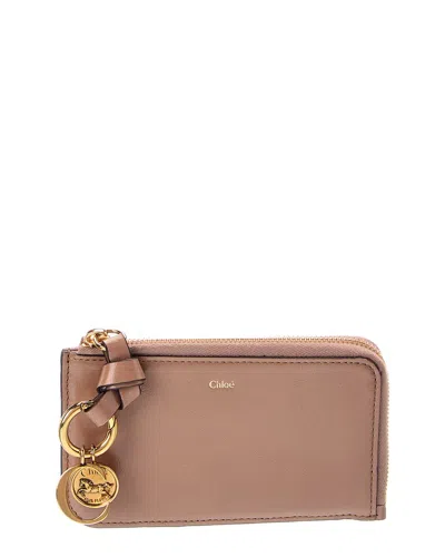 Chloé Leather Small Pouch In Pink