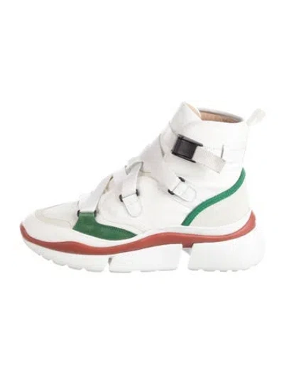 Pre-owned Chloé Leather Sneakers In Multi