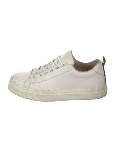 Pre-owned Chloé Leather Sneakers In White