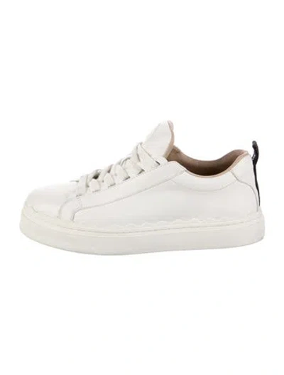 Pre-owned Chloé Leather Sneakers In White