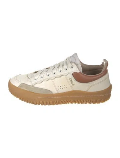 Pre-owned Chloé Leather Sneakers In White