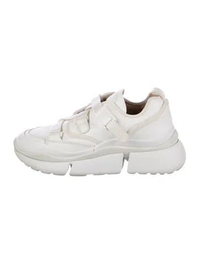 Pre-owned Chloé Leather Sneakers In White