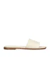 Chloé Leather Soleil Slides In White