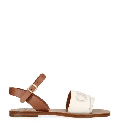 Chloé Leather Stellar Sandals In White
