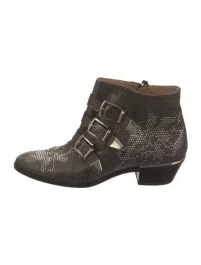 Pre-owned Chloé Leather Studded Accents Boots
