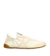 Chloé Kick Suede-trimmed Leather Sneakers In Yellow