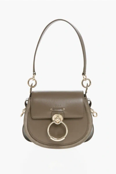 Chloé Leather Tess Shoulder Bag With Suede Detail