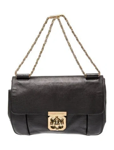 Pre-owned Chloé Leather Top Handle Bag In Black