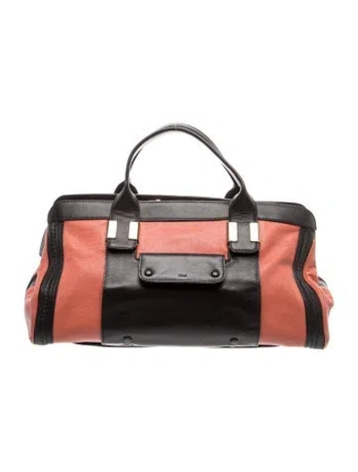 Pre-owned Chloé Leather Top Handle Bag In Black