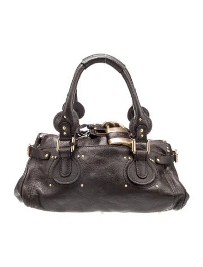 Pre-owned Chloé Leather Top Handle Bag In Brown