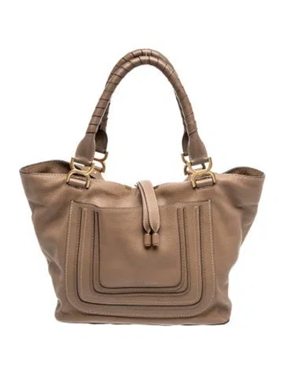 Pre-owned Chloé Leather Top Handle Bag In Brown