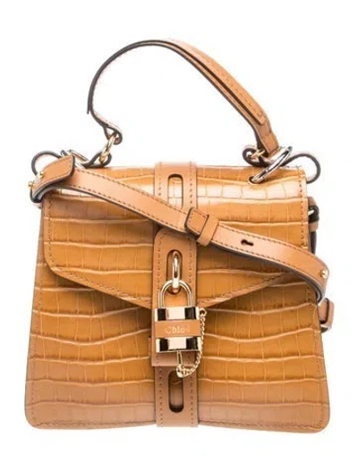 Pre-owned Chloé Leather Top Handle Bag In Brown