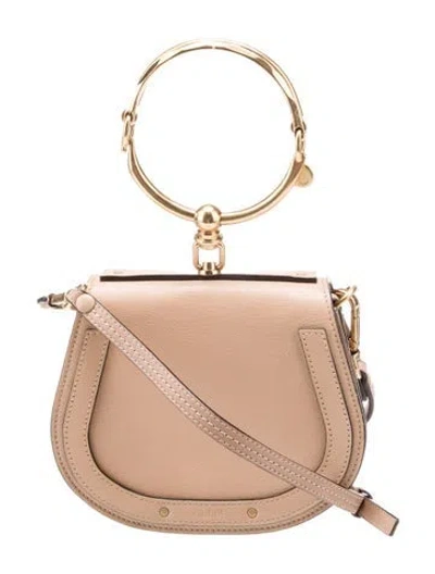 Pre-owned Chloé Leather Top Handle Bag In Neutral
