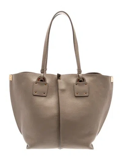 Pre-owned Chloé Leather Top Handle Bag In Neutral