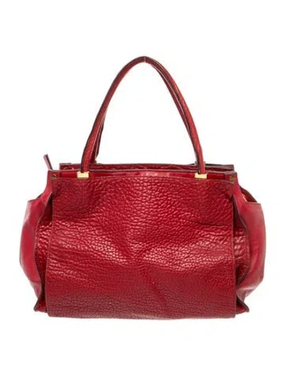 Pre-owned Chloé Leather Top Handle Bag In Red