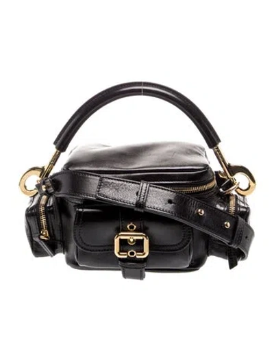 Pre-owned Chloé Leather Top Handle Bag Small In Black